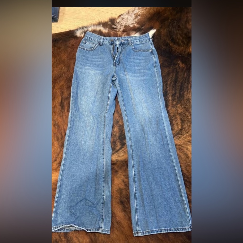 SHEIN Light Blue Flare Jeans